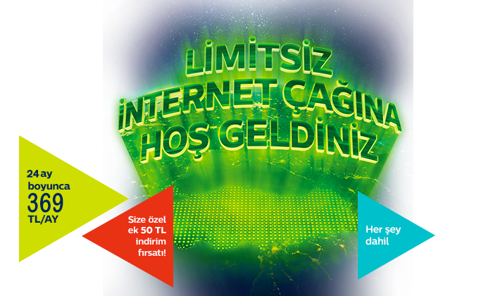 >Türkiye'nin interneti Türk Telekom internette sınırları kaldırıyor.